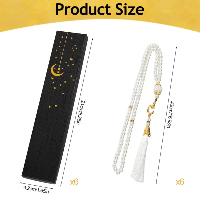 12pcs Glass Misbaha Tasbih Prayer Beads Bracelet – Eid Gift Set Prayer Bead Bracelet Babs
