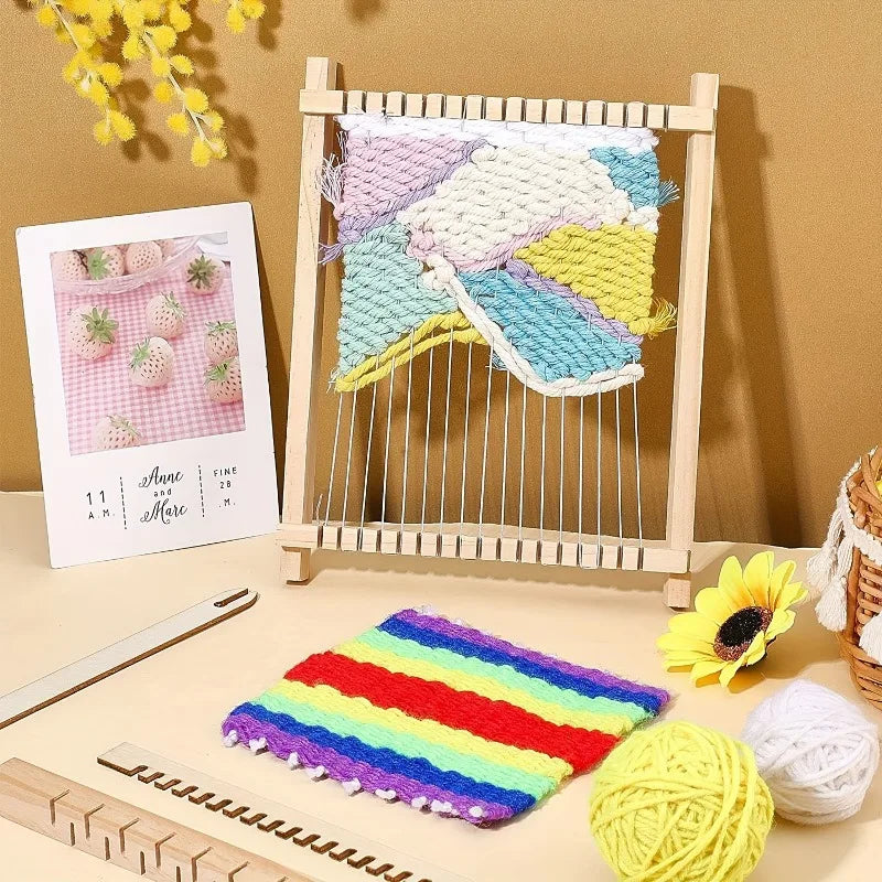 Bamboo Weaving Loom Kit – DIY Tapestry & Craft Set Weaving Loom Kit Babs