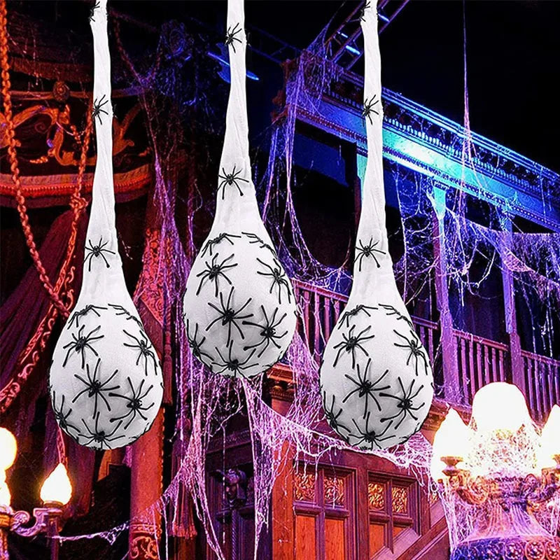 Hanging Spider Egg Sack with LED Lights – Halloween Decoration Halloween Prop Decoration Babs