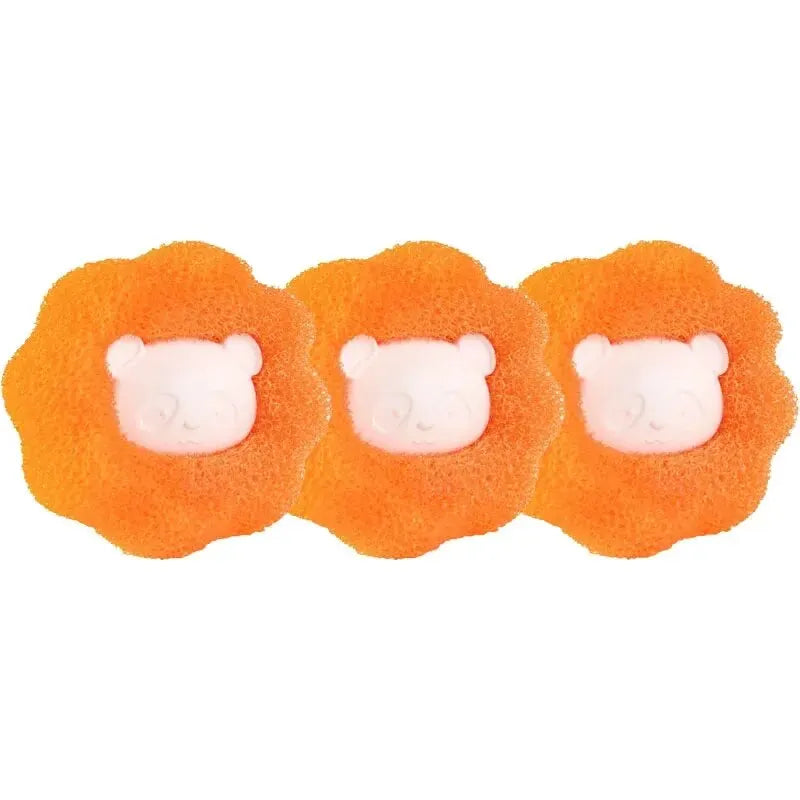 Reusable Pet Hair Remover Laundry Balls – Lint & Fur Catcher Laundry Lint Remover Babs Orange-3PC