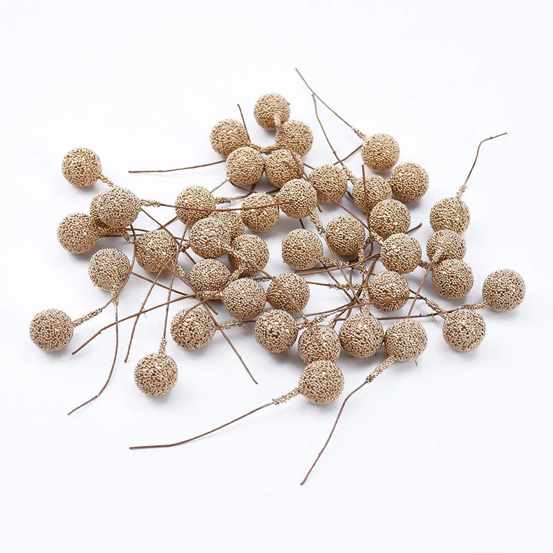 50/100 Pcs Artificial PE Cherry Fruit Décor – DIY & Crafts Artificial Fruit Decor Babs Gold 50 Pieces