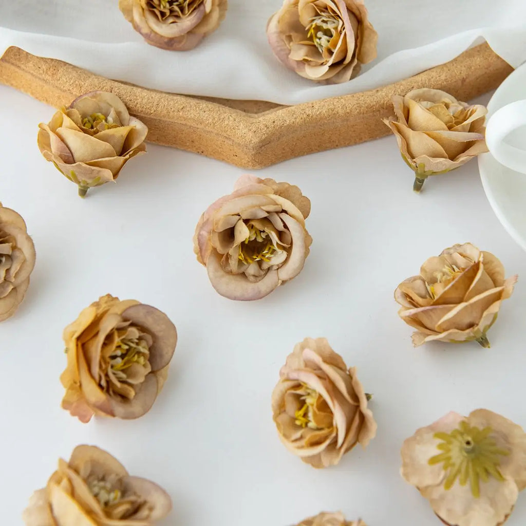 Artificial Silk Rose Heads 10/30pcs – Wedding & Home Decor Artificial Flower Heads Babs Color6 10pcs