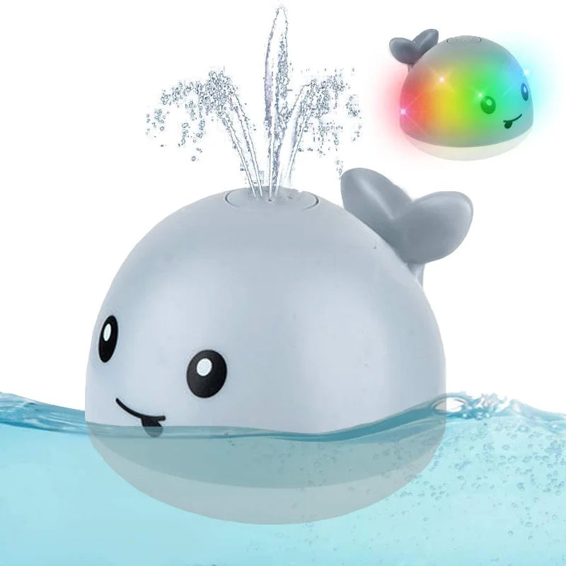 Baby Whale Bath Toy – LED Light Up Induction Water Squirt Baby Bath Toy Babs