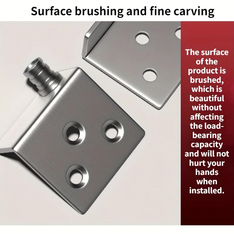 2pcs Stainless Steel Hidden Pivot Cabinet Door Hinge – Upper & Lower Cabinet Door Hinge Babs