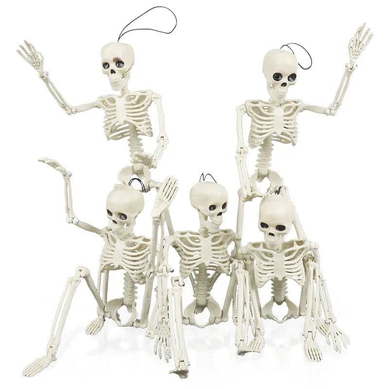 40cm Posable Halloween Skeleton Skull Horror Prop & Party Decor Halloween Skeleton Prop Babs
