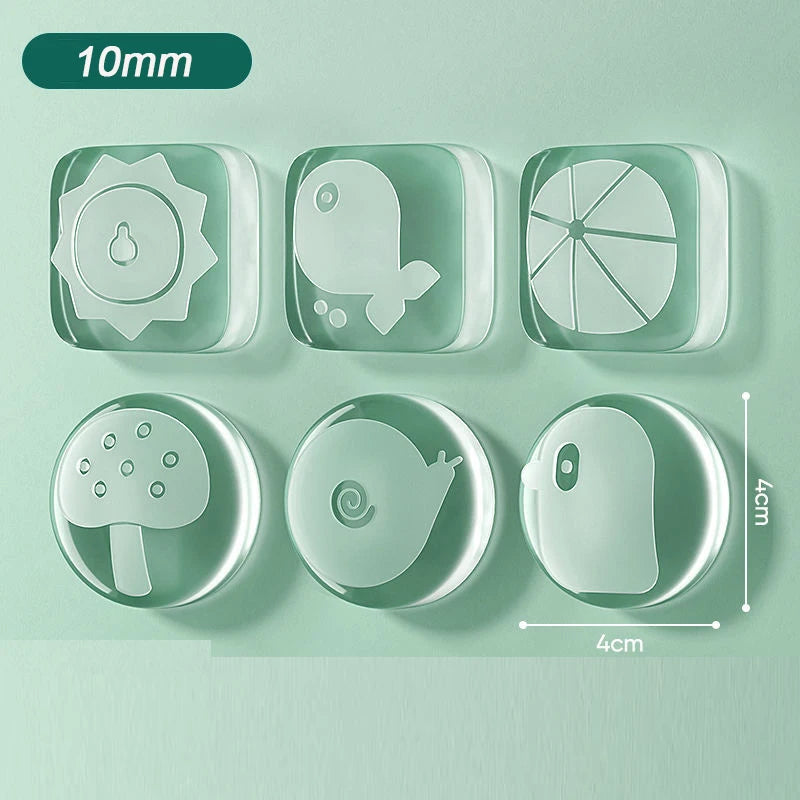 Silicone Door Bumper Pads – Clear Wall Protector Stickers Door Bumper Pads Babs 6pcs 4x4x1cm