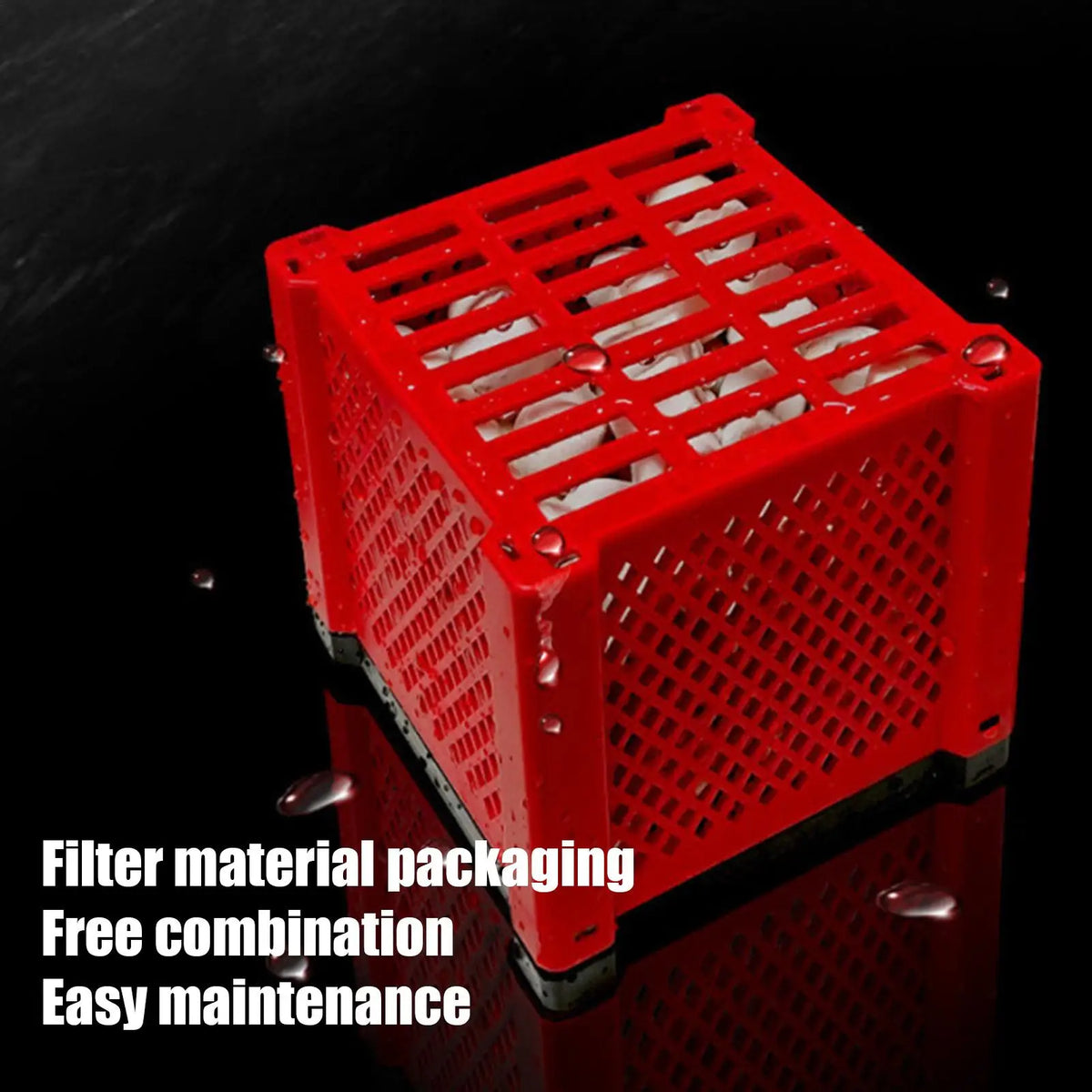 PVC Aquarium Cube Filter Media Storage Box – Fish Tank Accessory Aquarium Filter Box Babs