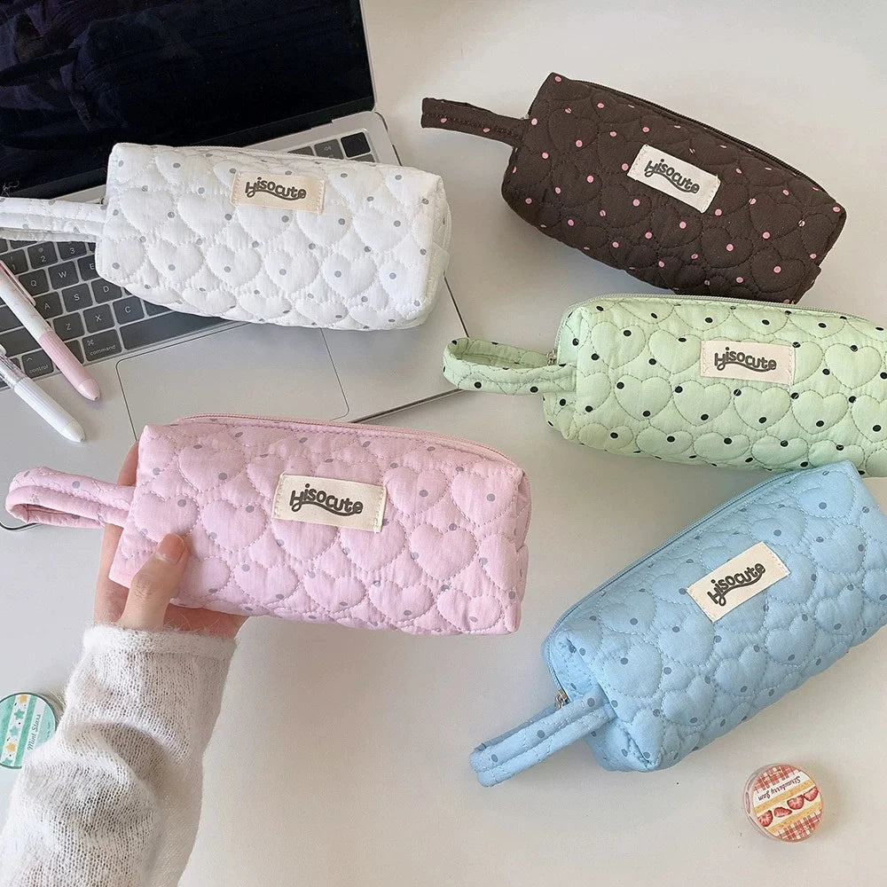 Polka Dot Cosmetic Bag – Travel Toiletry & Pencil Case Pouch Cosmetic Toiletry Bag Babs