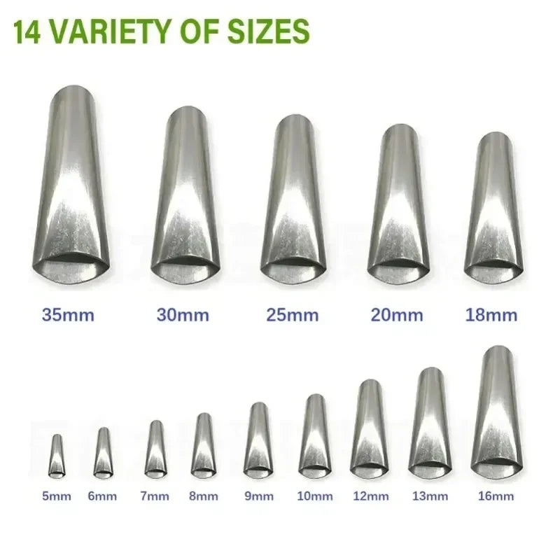 14pc Stainless Steel Caulking Nozzle Set – Silicone Sealant Tool Caulking Nozzle Set Babs