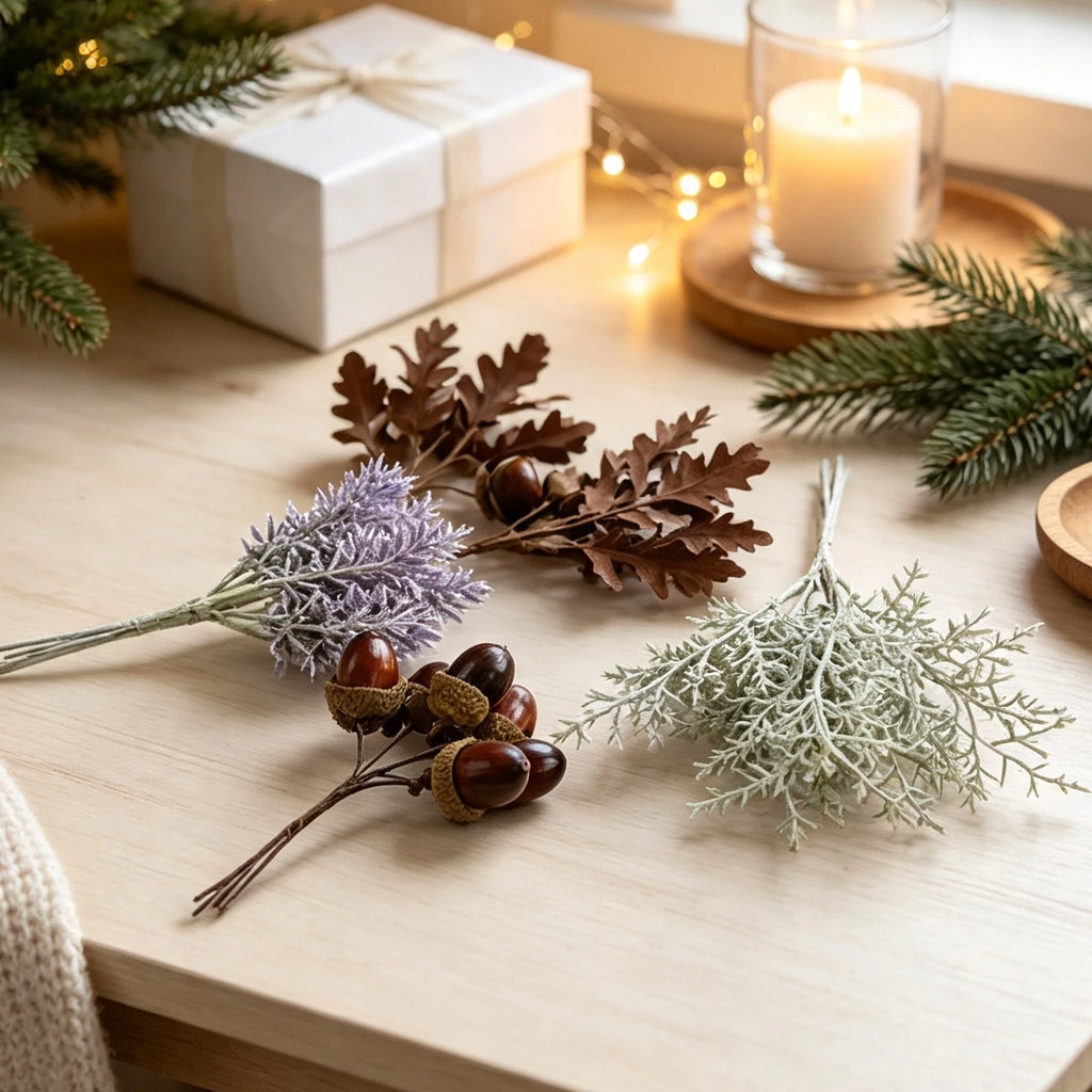 Artificial Mini Christmas Tree Sprigs – DIY Holiday Décor Artificial Holiday Sprigs Babs
