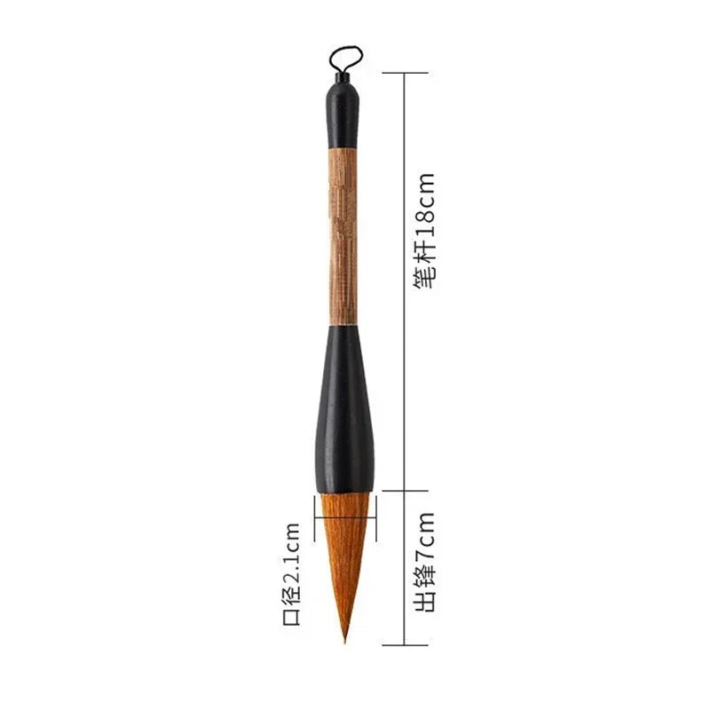 Large Calligraphy Brush – Sheep & Wolf Hair, Wooden Handle Calligraphy Brush Babs 1PC Weasel Hair
