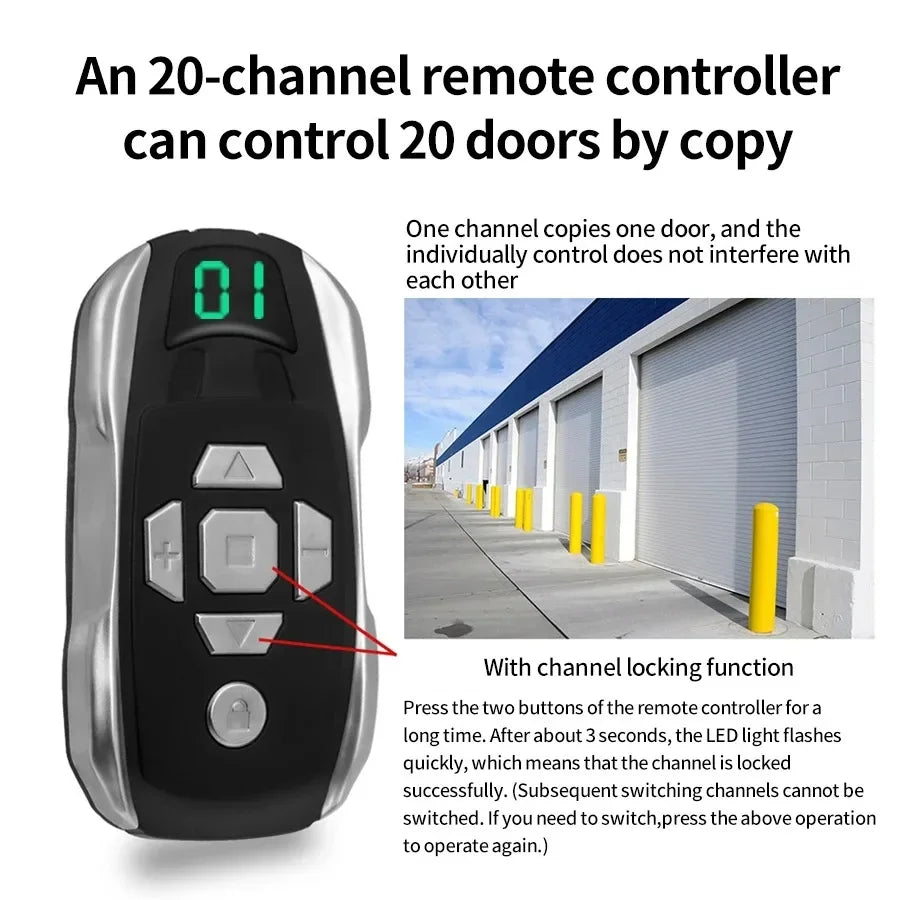 20-Channel Rechargeable Garage Door Remote Duplicator 300-915MHz Remote Duplicator Babs