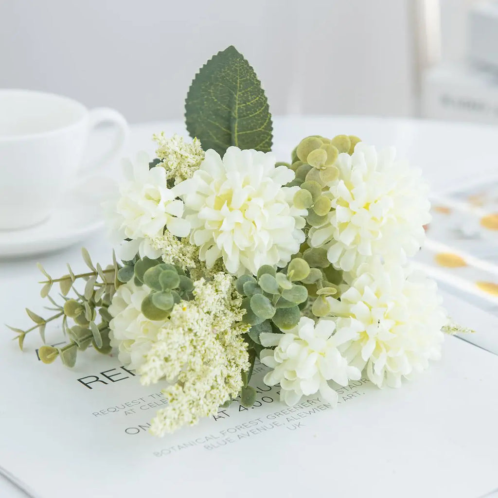 Silk Artificial Chrysanthemum Bouquet | Wedding & Home Décor Artificial Flower Bouquet Babs color 1 1 pc