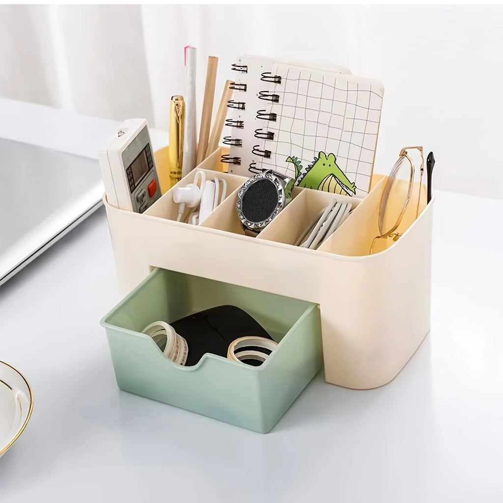 Makeup Organizer with Drawer & 6 Compartments | Cosmetics Box Makeup Organizer Babs