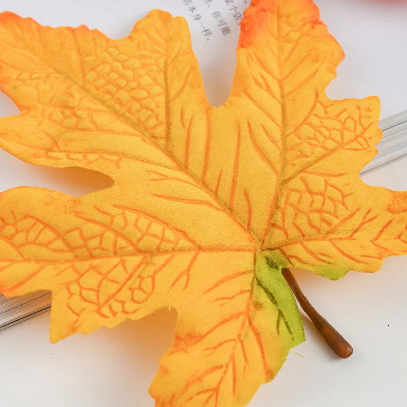 10Pcs Silk Maple Leaves – Autumn Home & Wedding Décor Artificial Leaves Babs