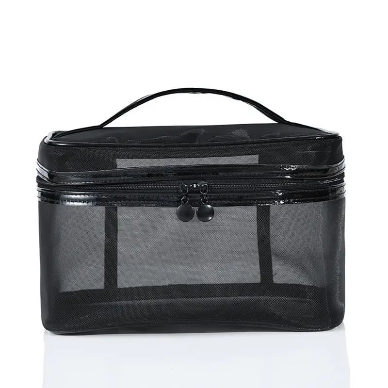 Transparent Travel Cosmetic Bag – Large Toiletry Organizer Pouch Cosmetic Travel Bag Babs Black
