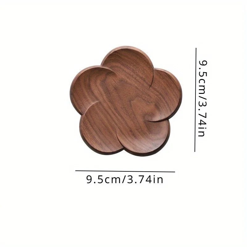 Handcrafted Black Walnut Wood Coaster & Tea Cup Holder Wood Coaster Babs 1pc