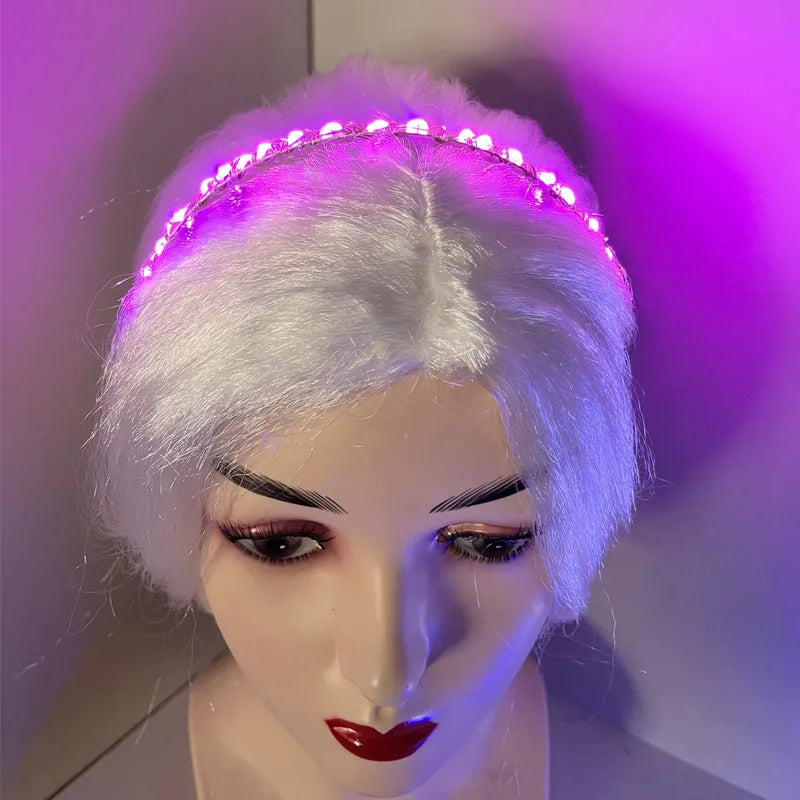 LED Glow Headband – Luminous Crown for Festivals & Weddings LED Glow Headband Babs pink