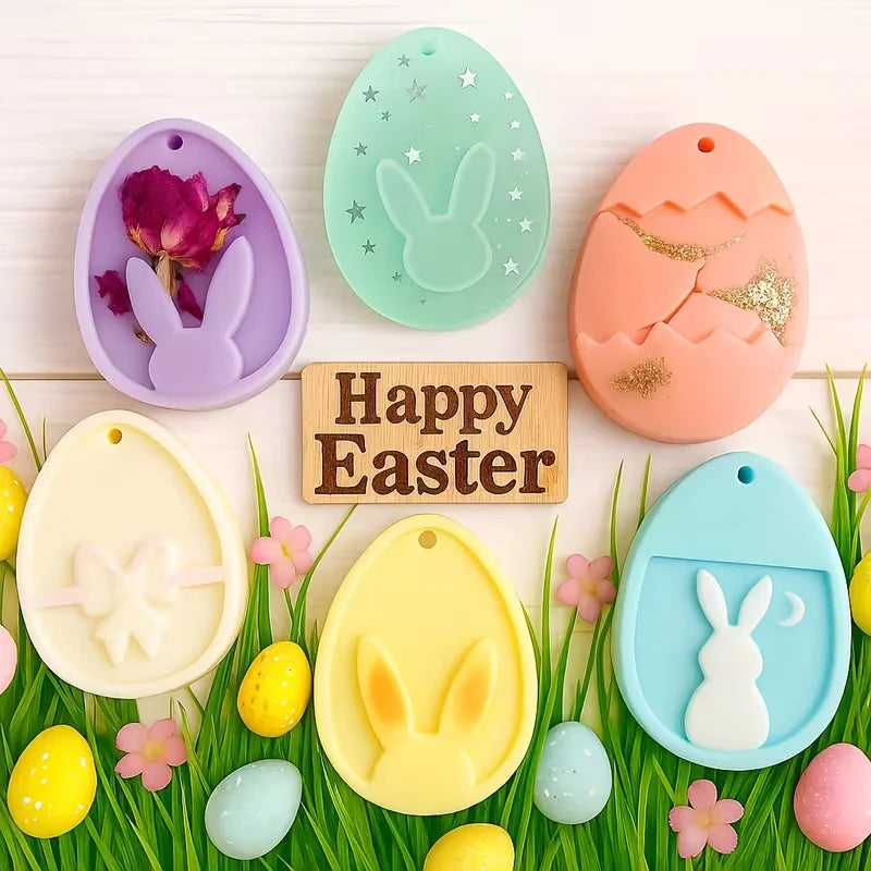 Easter Silicone Molds – Rabbit & Egg Resin Clay Plaster Mould Silicone Craft Mold Babs