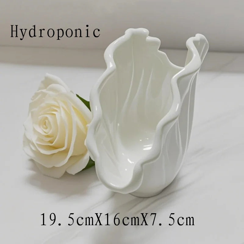 Nordic Ceramic Vase – Modern Tabletop Flower Bottle for Home Ceramic Decorative Vase Babs Hydroponic