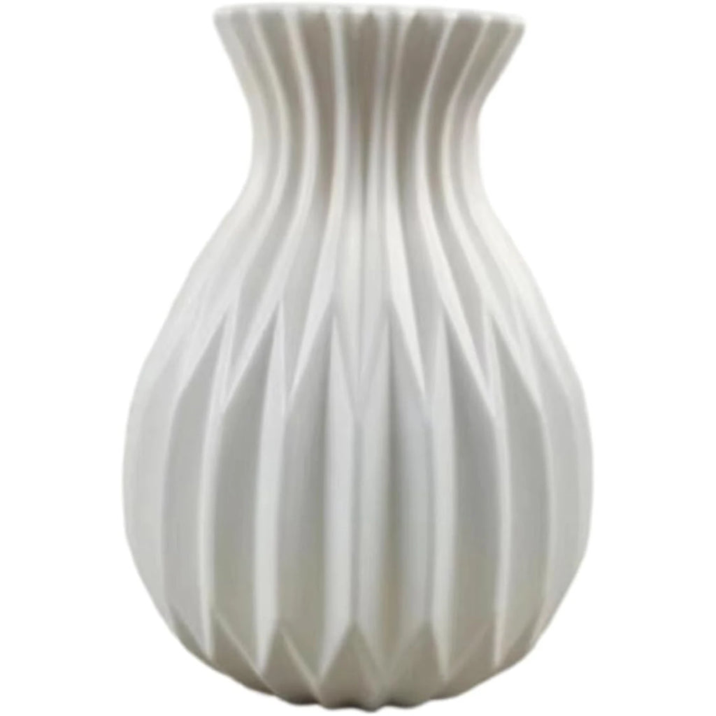 White Nordic Plastic Vase – Imitation Ceramic Flower Pot Decorative Vase Babs WHITE