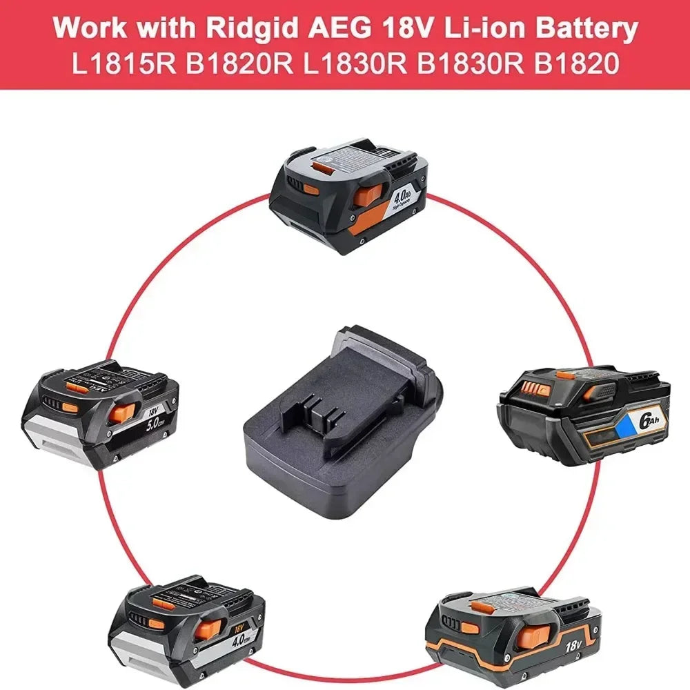 RIDGID AEG 18V to Milwaukee 18V Battery Adapter Converter Battery Adapter Converter Babs