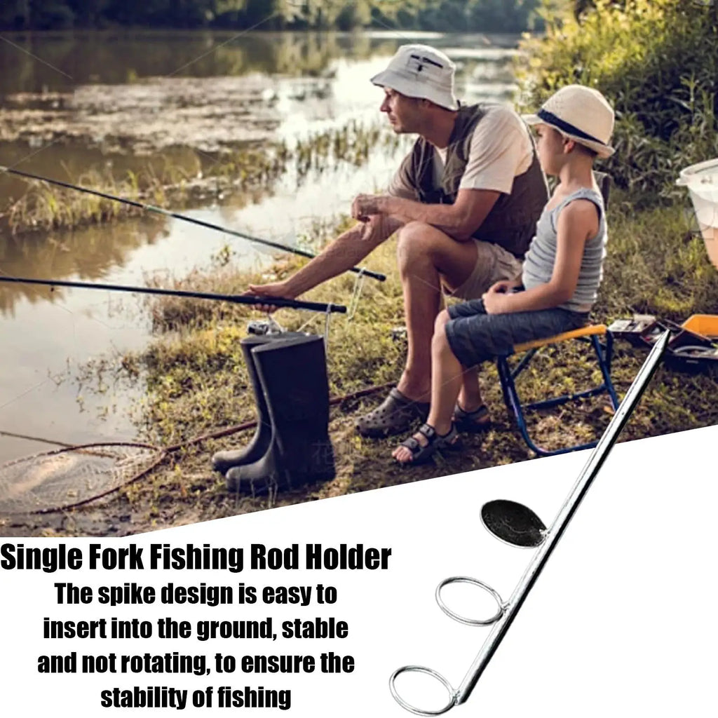 Stainless Steel Fishing Rod Ground Stake Holder 30/37cm Fishing Rod Holder Babs
