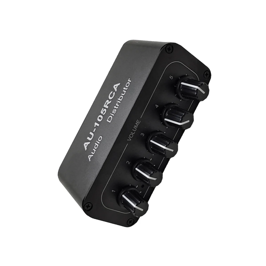 5-Channel RCA Audio Distributor – 1 In 5 Out Stereo Splitter RCA Audio Distributor Babs