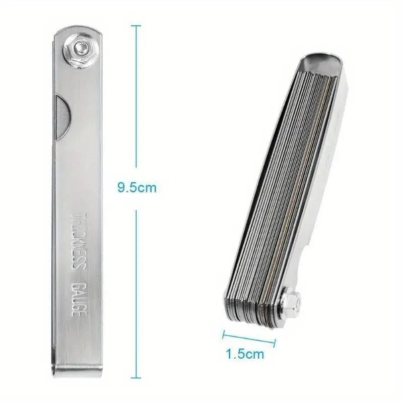 32-Blade Feeler Gauge 0.04–0.88mm Stainless Steel Gap Tool Feeler Gauge Set Babs