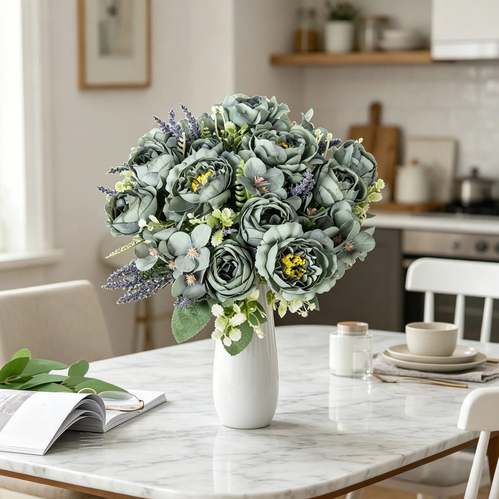 Silk Peony Hydrangea Artificial Flowers – Wedding & Home Decor Artificial Flowers Babs