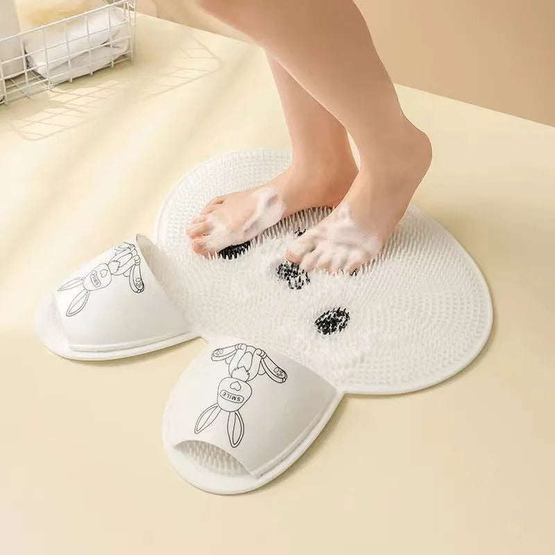 Silicone Foot Scrubber Bath Mat – Anti-Slip Dead Skin Remover Foot Scrubber Mat Babs