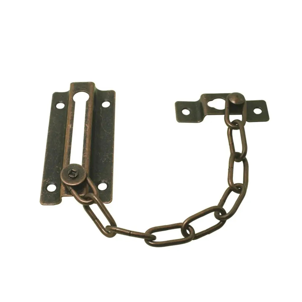 Steel Door Chain Bolt Lock Set – DIY Sliding Safety Guard Door Chain Lock Babs copper