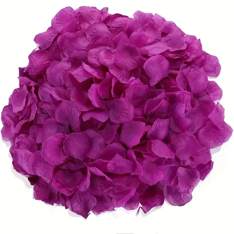 Artificial Silk Rose Petals – Wedding & Party Decor (100–5000pcs) Artificial Rose Petals Babs Purple 100PCS-(1Pcak)