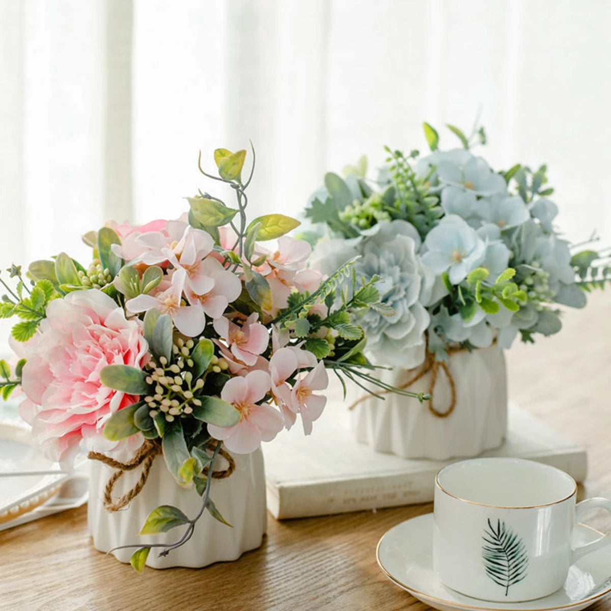 Silk Peony Rose Artificial Flower Bouquet | Wedding & Home Décor Artificial Flower Bouquet Babs