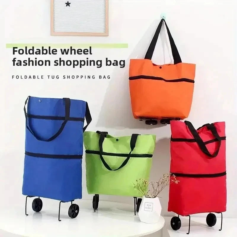 Foldable Shopping Cart with Wheels – Lightweight Portable Hand Cart Foldable Shopping Cart Babs