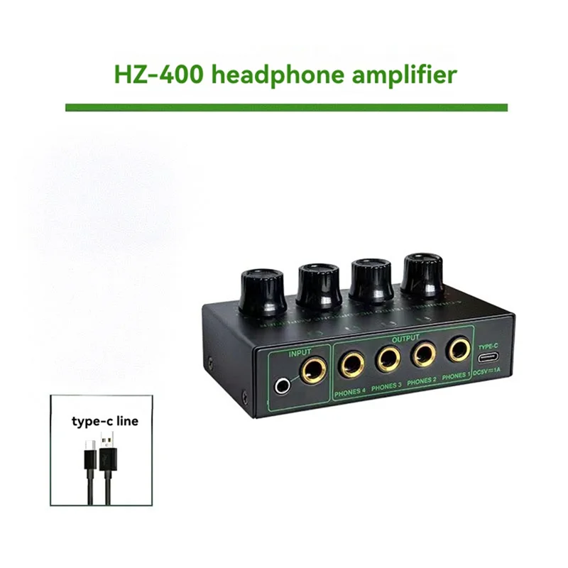 HZ400 4-Channel Stereo Headphone Amplifier | Low Noise Headphone Amplifier Babs