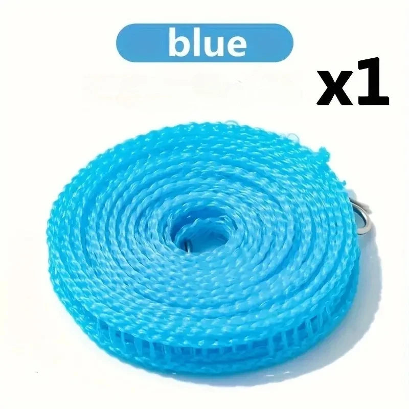 Portable Nylon Travel Clothesline – Anti-Slip & Windproof, 3m Travel Clothesline Babs Blue10M
