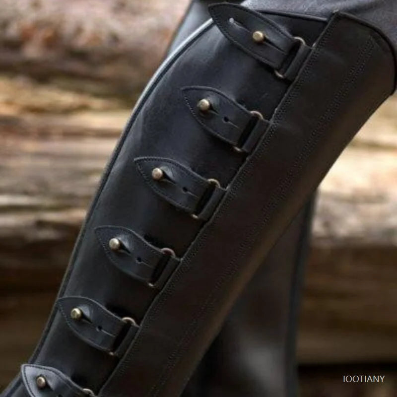 Medieval Leather Leg Shoe Covers – Viking Pirate Cosplay Cosplay Leg Covers Babs