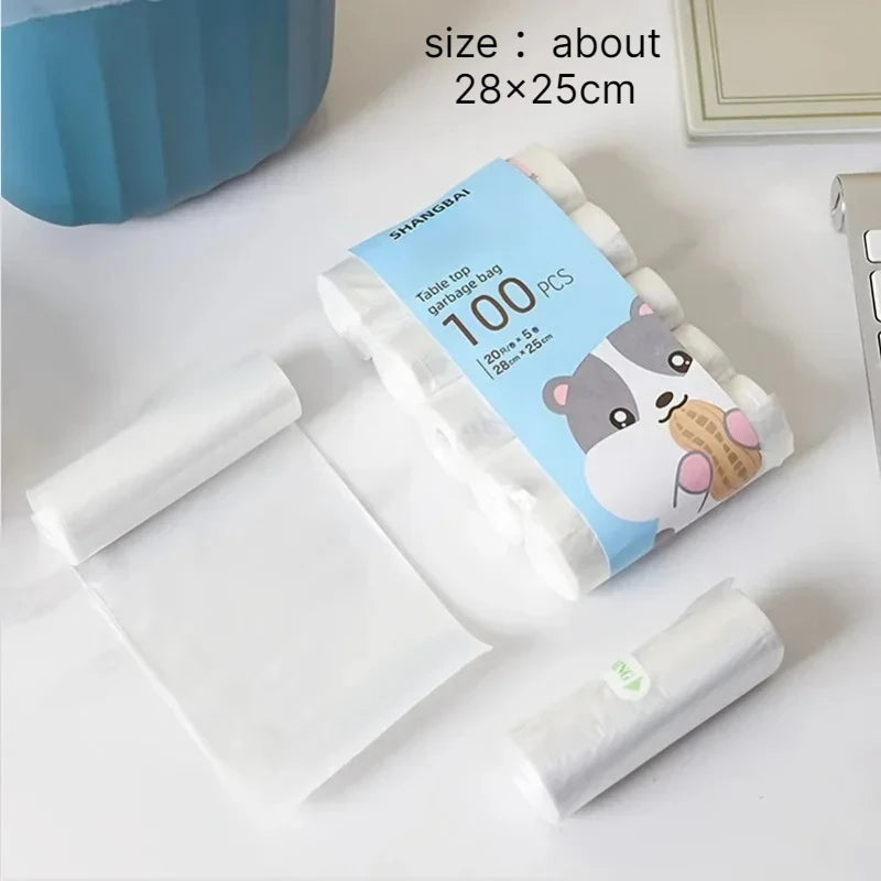 Small Trash Bags 8L Thick Transparent Garbage Bags – 5 Rolls Small Trash Bags Babs