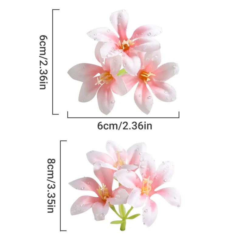 10Pcs Mini Silk Artificial Lily Flower Heads – Wedding & Décor Artificial Flower Heads Babs