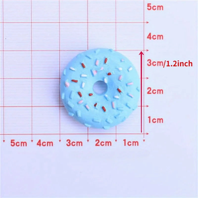5-Pc Mini Resin Donut Set – Dollhouse Food Pretend Play Decor Dollhouse Accessories Babs