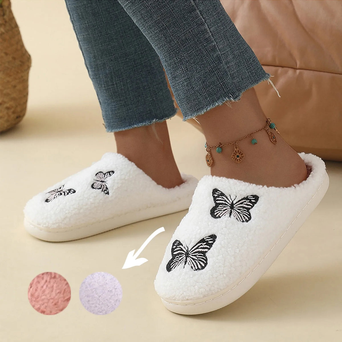 Women's Fuzzy Memory Foam Slippers – Cozy Indoor House Shoes Women's House Slippers Babs
