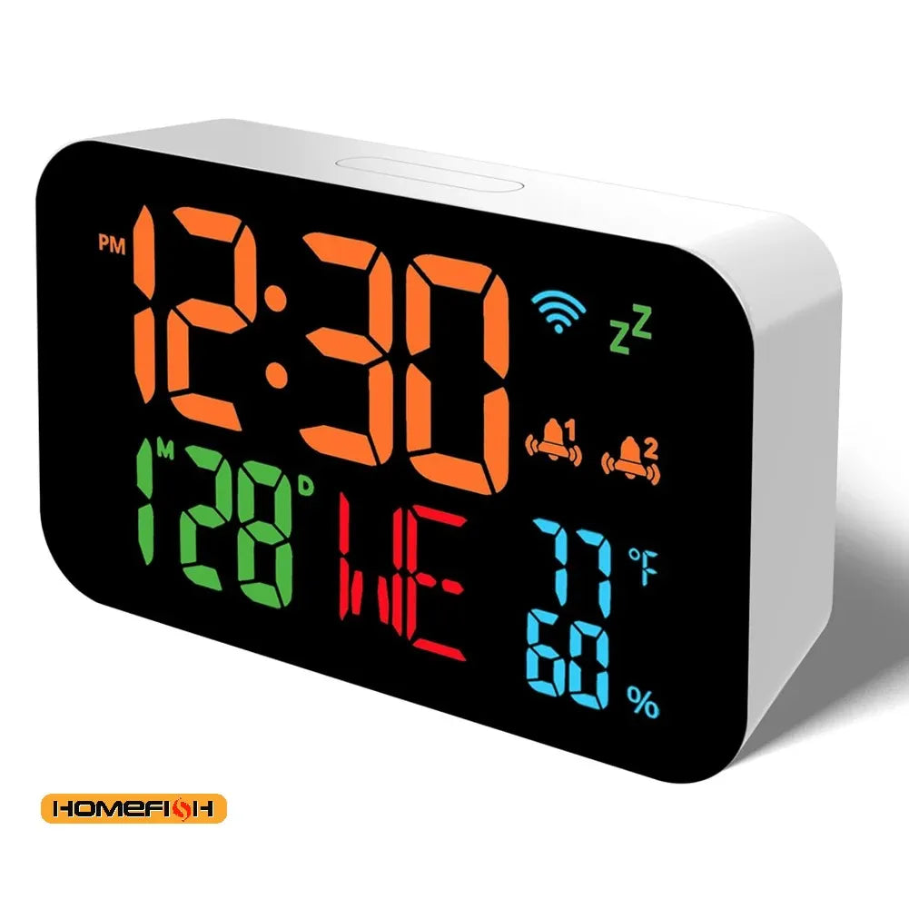 Tuya WiFi Smart Clock – LED Thermometer & Hygrometer Display Smart WiFi Clock Babs