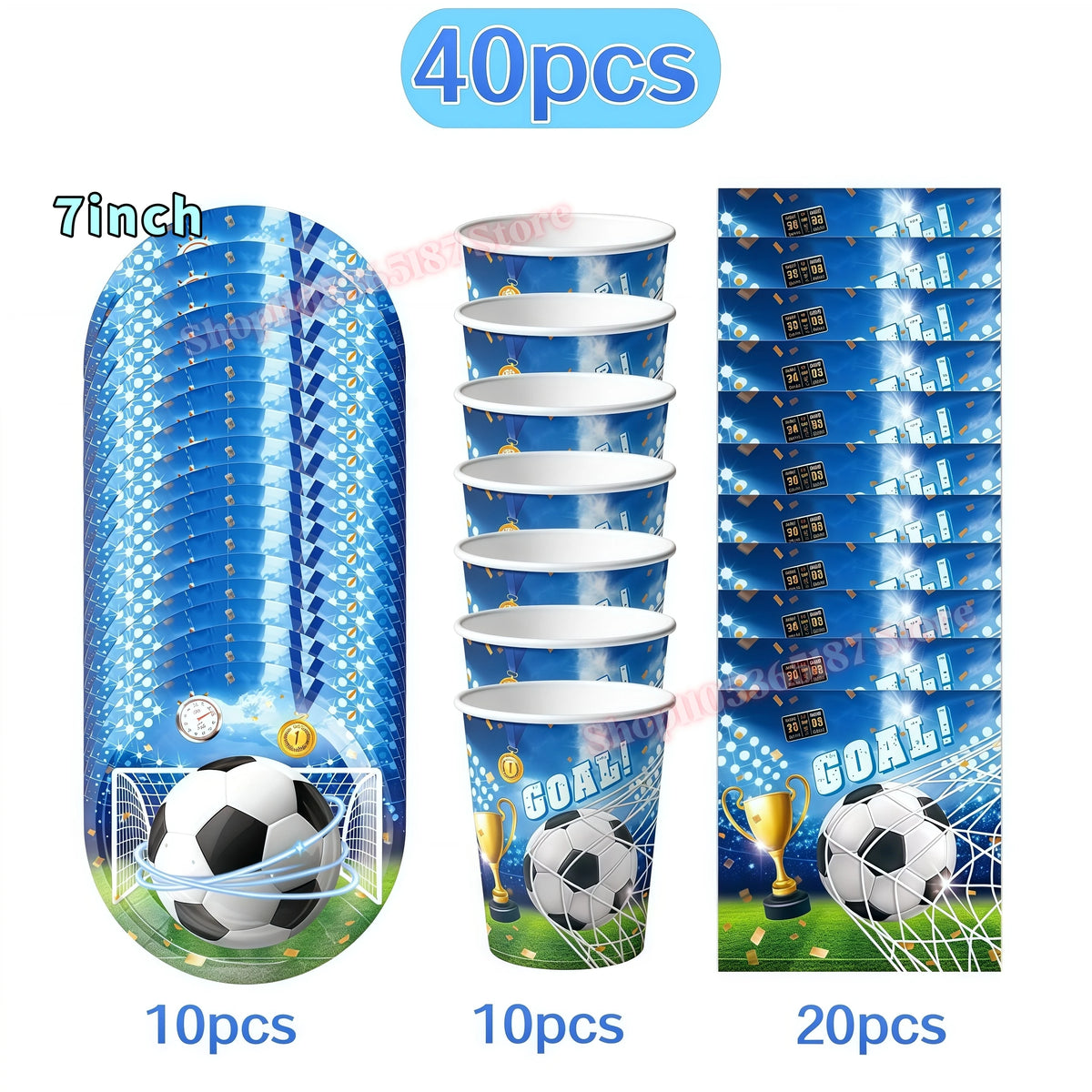 Soccer Football Birthday Party Decoration Set – Complete Kit Party Decoration Set Babs 40pcs others