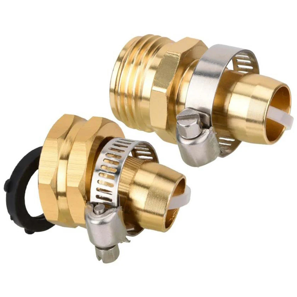 3/4 Inch Brass Garden Hose Repair Mender Kit with Clamp Hose Repair Kit Babs 2pcs