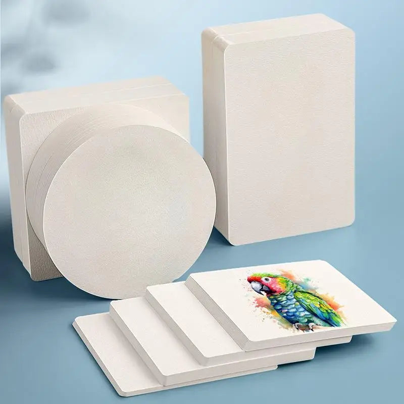 50pcs Blank Watercolor Postcards – Double-Sided Art Paper Cards Watercolor Art Paper Babs