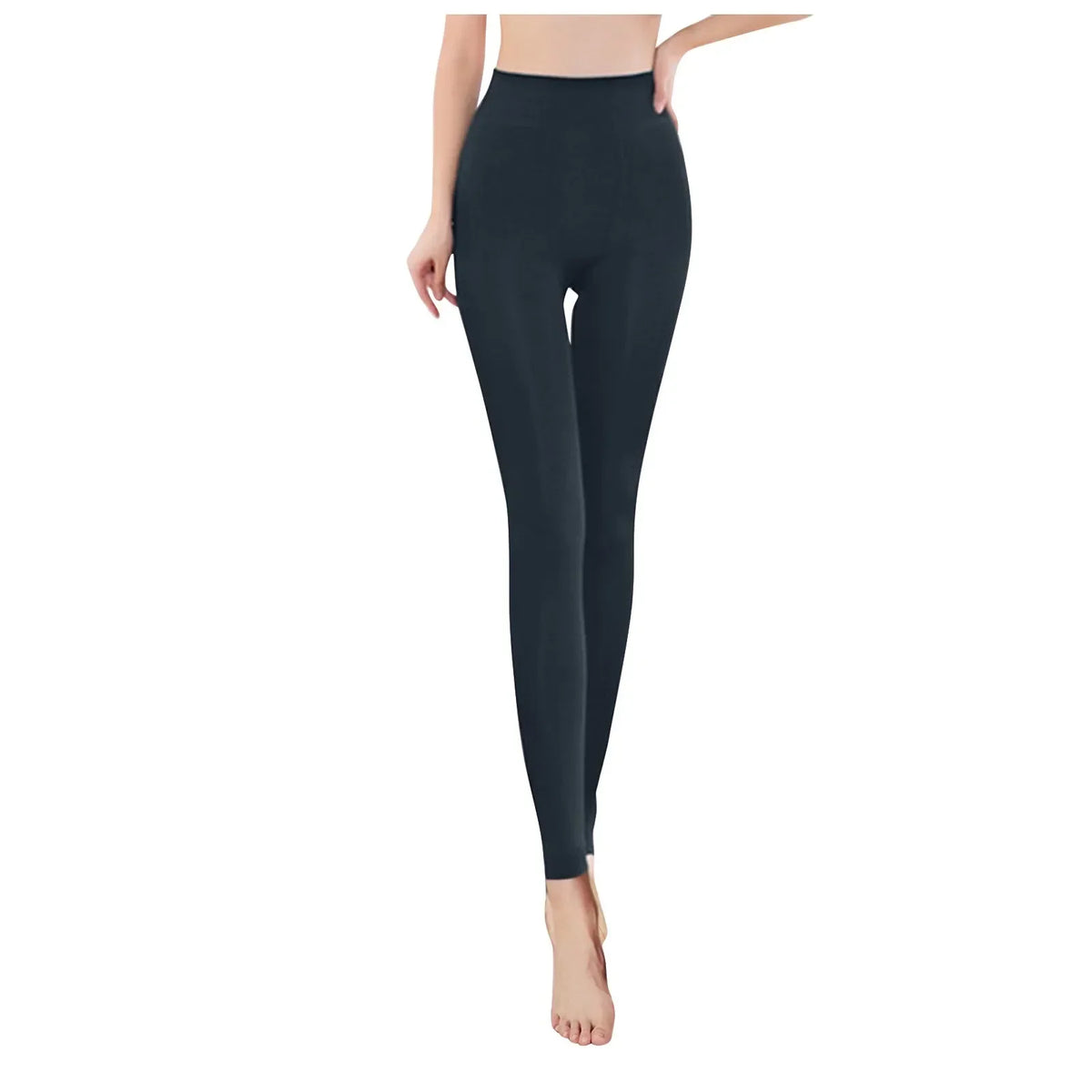 Women's Plush Lined Thermal Velvet Tights – Warm Winter Leggings Thermal Velvet Tights Babs Grey-9 Point 10Pairs