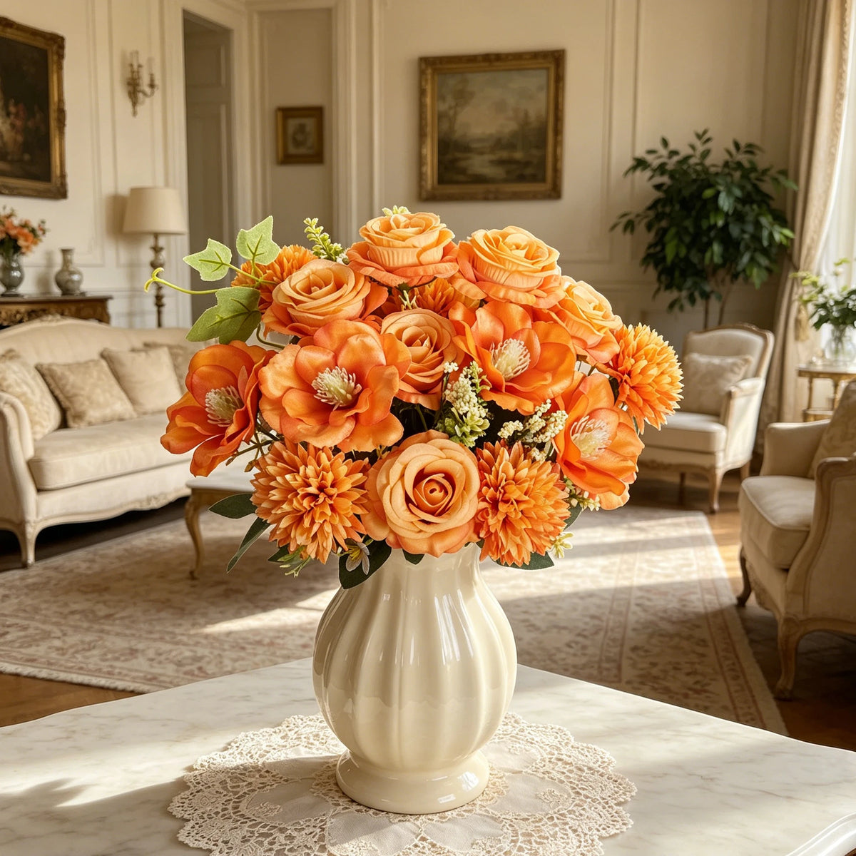 Artificial Silk Rose Bouquet – Wedding, Home & Garden Decor Artificial Flower Bouquet Babs