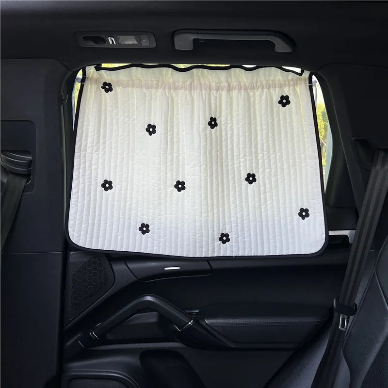 Cartoon Embroidered Baby Car Window Sunshade UV Curtain Baby Car Sunshade Babs