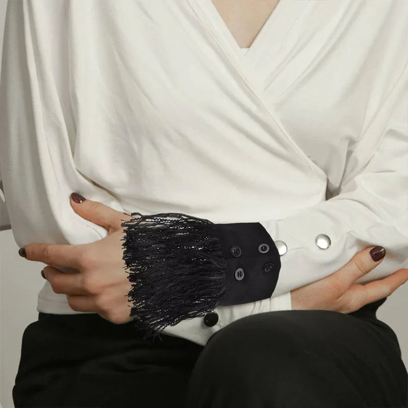 Detachable Lace Fringe Cuffs – Women's Decorative Sleeve Add-On Decorative Sleeve Cuffs Babs